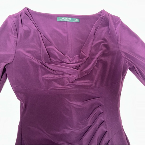 Lauren by Ralph Lauren dress dark‎ plum purple size 8 - Picture 3 of 5